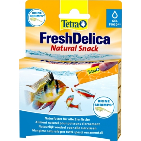 TETRA FRESHDELICA BRINE SHRIMPS zivju pārtikas kaltētas garneles želejā (48 g)