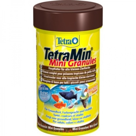 Tetra Min Mini Granules Basic barība granulās mazām dekoratīvajām zivtiņām, 100ml