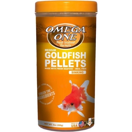 Omega One Medium Goldfish Pellets 226g - granulas zelta zivtiņai