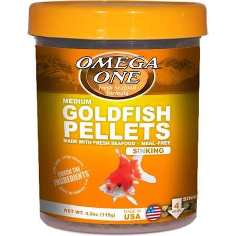 Omega One Medium Goldfish Pellets 119g - granulas zelta zivtiņai