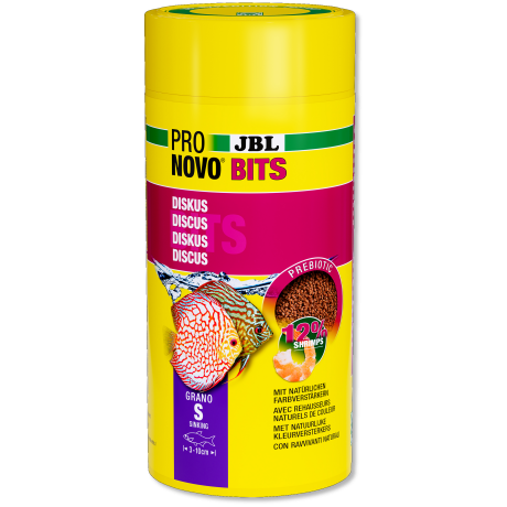 JBL Pronovo Bits Grano S CLICK 250ml / 120g Pamata akvārija granulēta barība disku zivīm