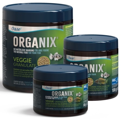 OASE ORGANIX Veggie Granulate 550 ml galvenā barība zālēdāju dekoratīvajām zivīm