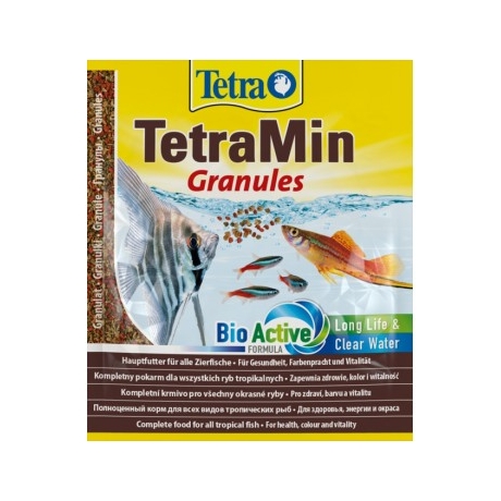 Tetra Min Granules корм для декоративных аквариумных рыб 15g